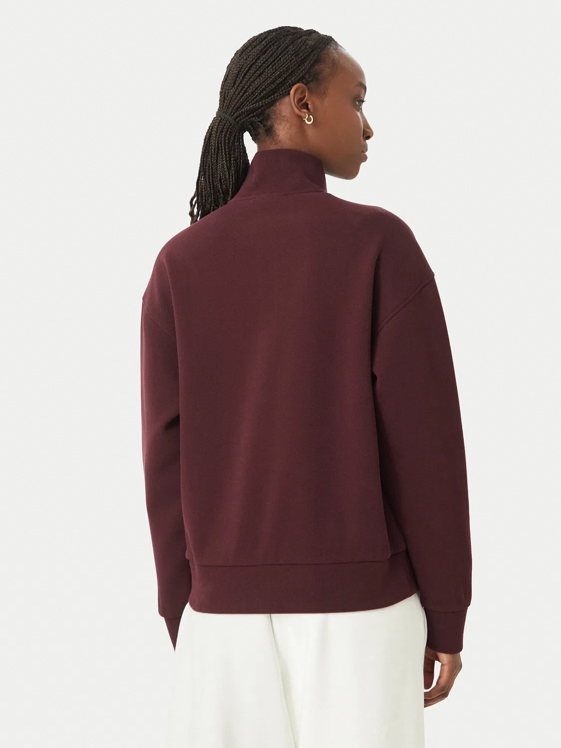 Женская толстовка стандартного кроя Lacoste, темно-коричневый — фото 3