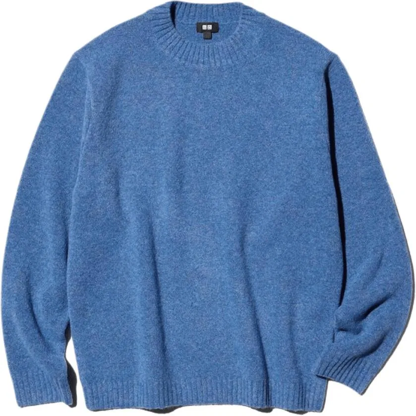 Мужской свитер с круглым вырезом FW26 Knitwear UNIQLO, 65 Royal Blue