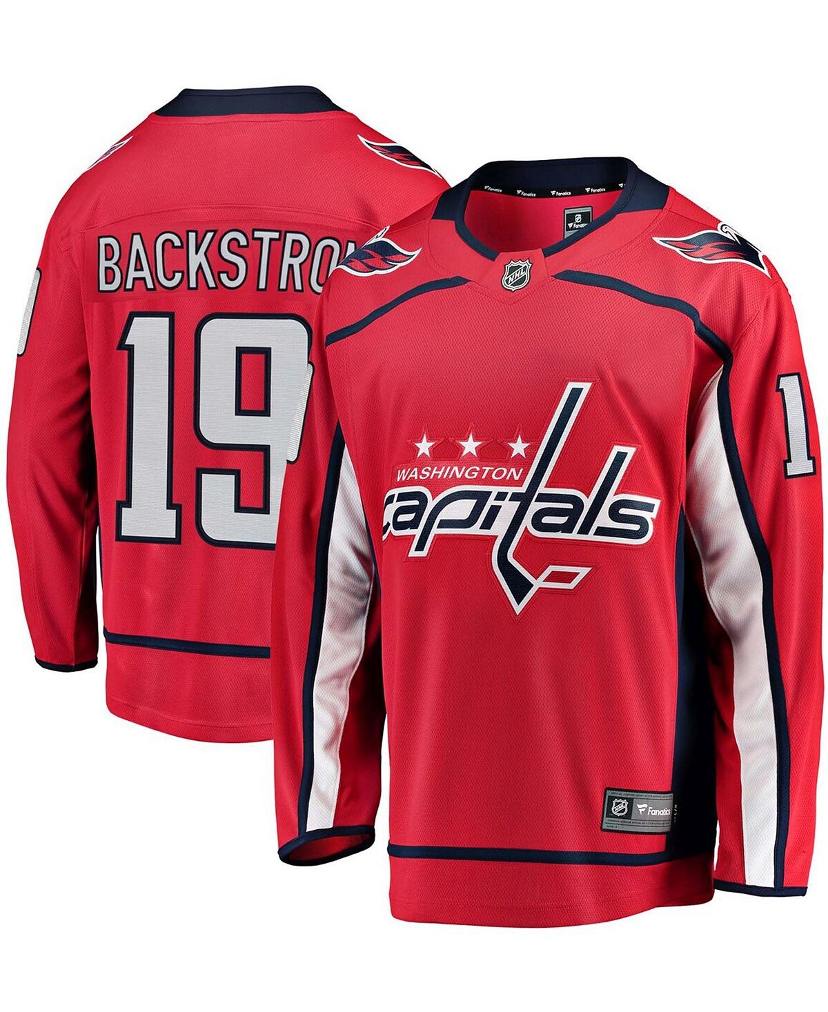 

Мужская футболка nicklas backstrom red washington capitals breakaway player Fanatics, красный