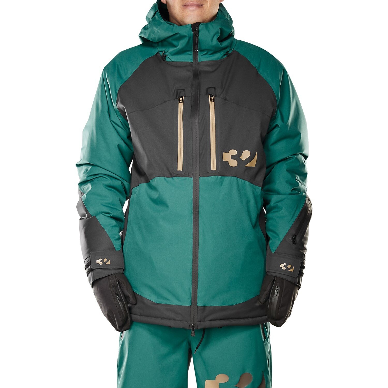 

Куртка Thirtytwo Lashed Insulated утепленная, зеленый / черный