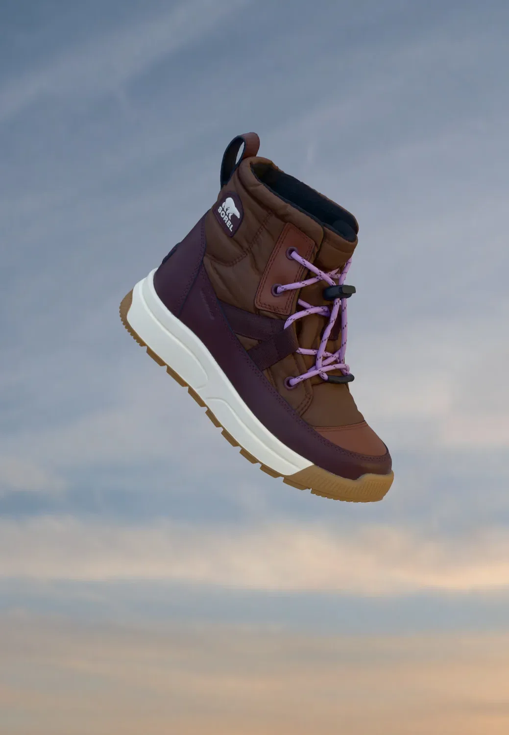 Детские унисекс ботинки Whitney III Mid WP - зимние ботинки Sorel, Dark Auburn/Red Lodge