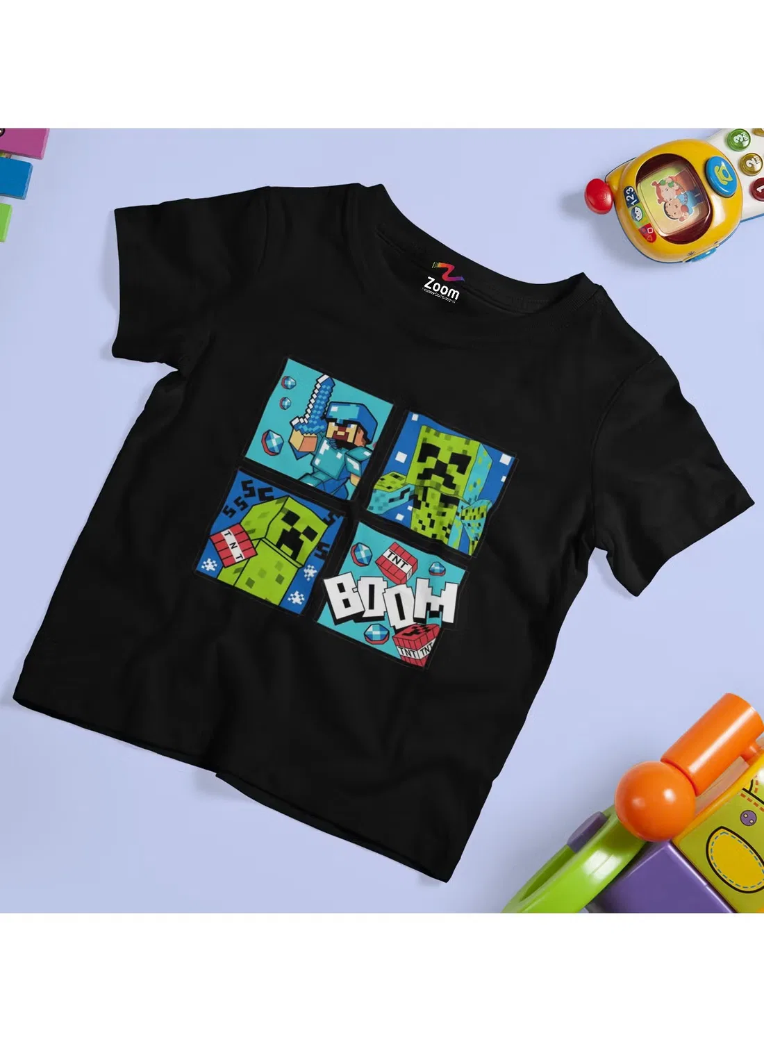 Zoom Футболка с принтом Minecraft Boom, черный