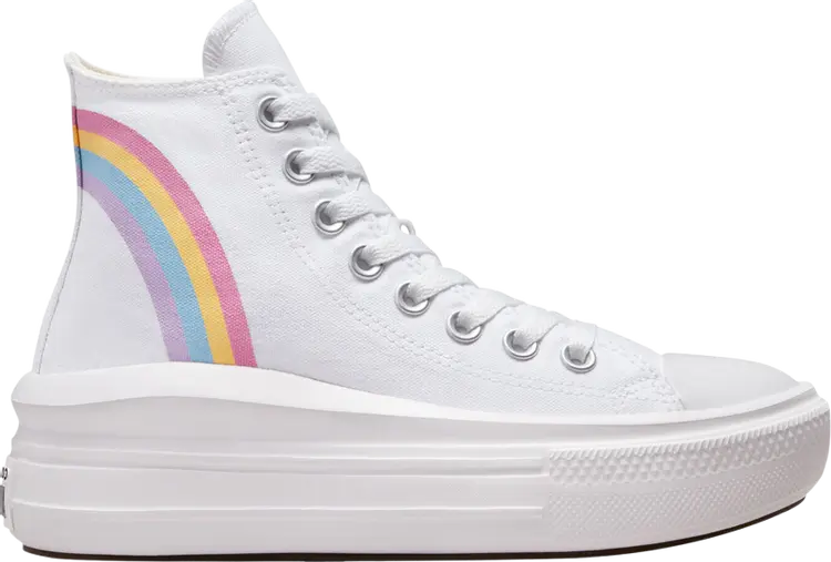 

Кроссовки Converse Chuck Taylor All Star Move Platform High GS Rainbow Cloud, белый, Белый;серый, Кроссовки Converse Chuck Taylor All Star Move Platform High GS Rainbow Cloud, белый