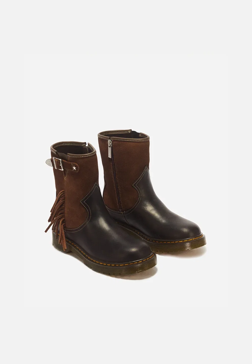 Ботинки Dr. Martens Genaya Rodeo, ковбойский/байкерский стиль, Dark Brown — фото 2