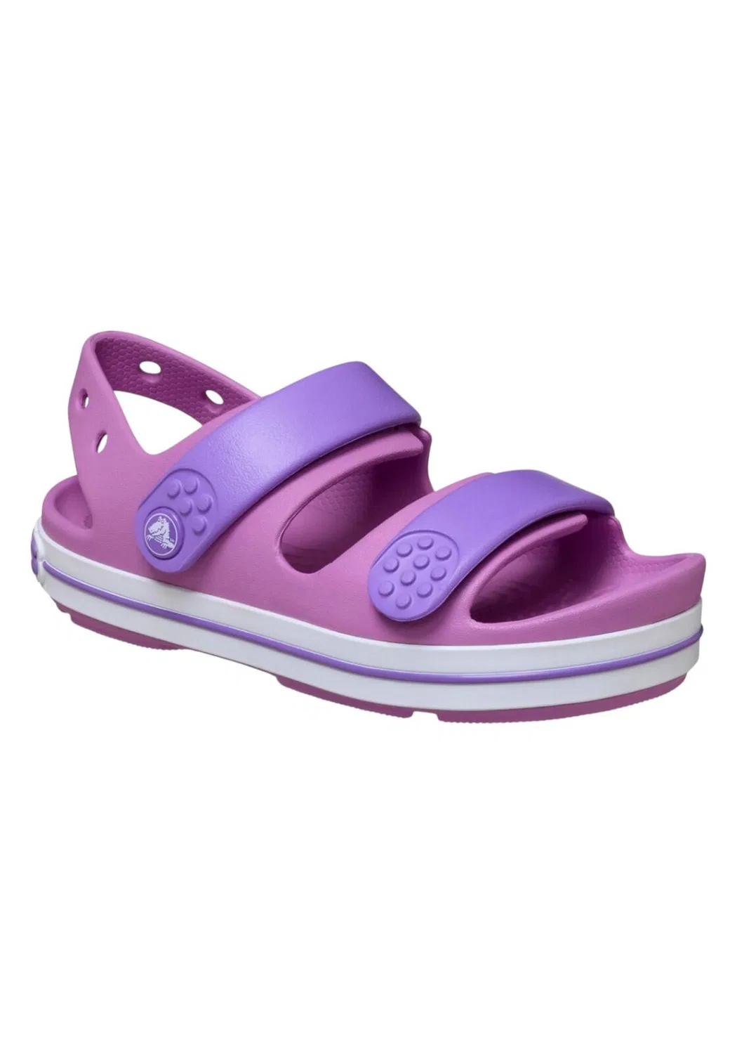 Детские сандалии для девочек Crocs, Цвет Violett / Schwarz / Dunkelgrau — фото 2