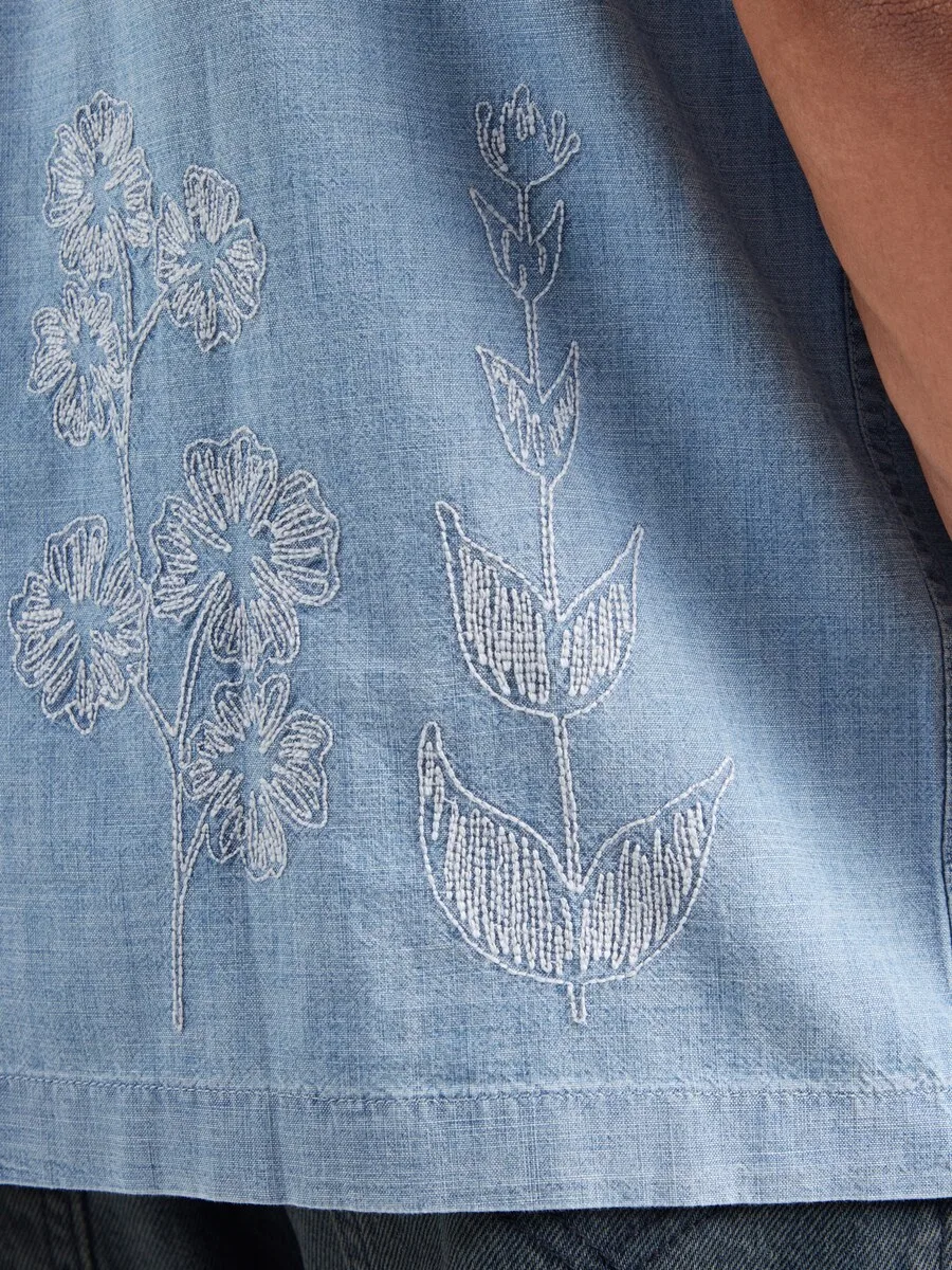 Рубашка LEVI'S Regular fit на пуговицах, цвет «Luru», светло-голубой — фото 3