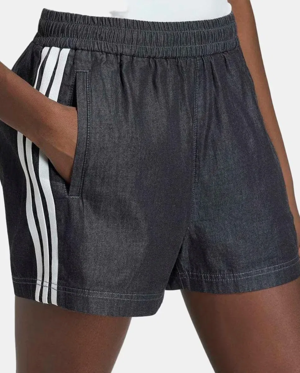 Женские шорты джинсовые adidas Originals, Negro — фото 4