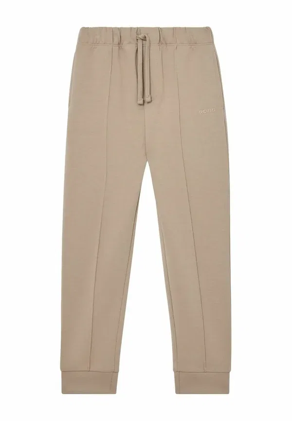 Брюки из полиэстера Barnes Premium Interlock Cuffed Logo Joggers Reiss Stone, цвет stone — фото 4
