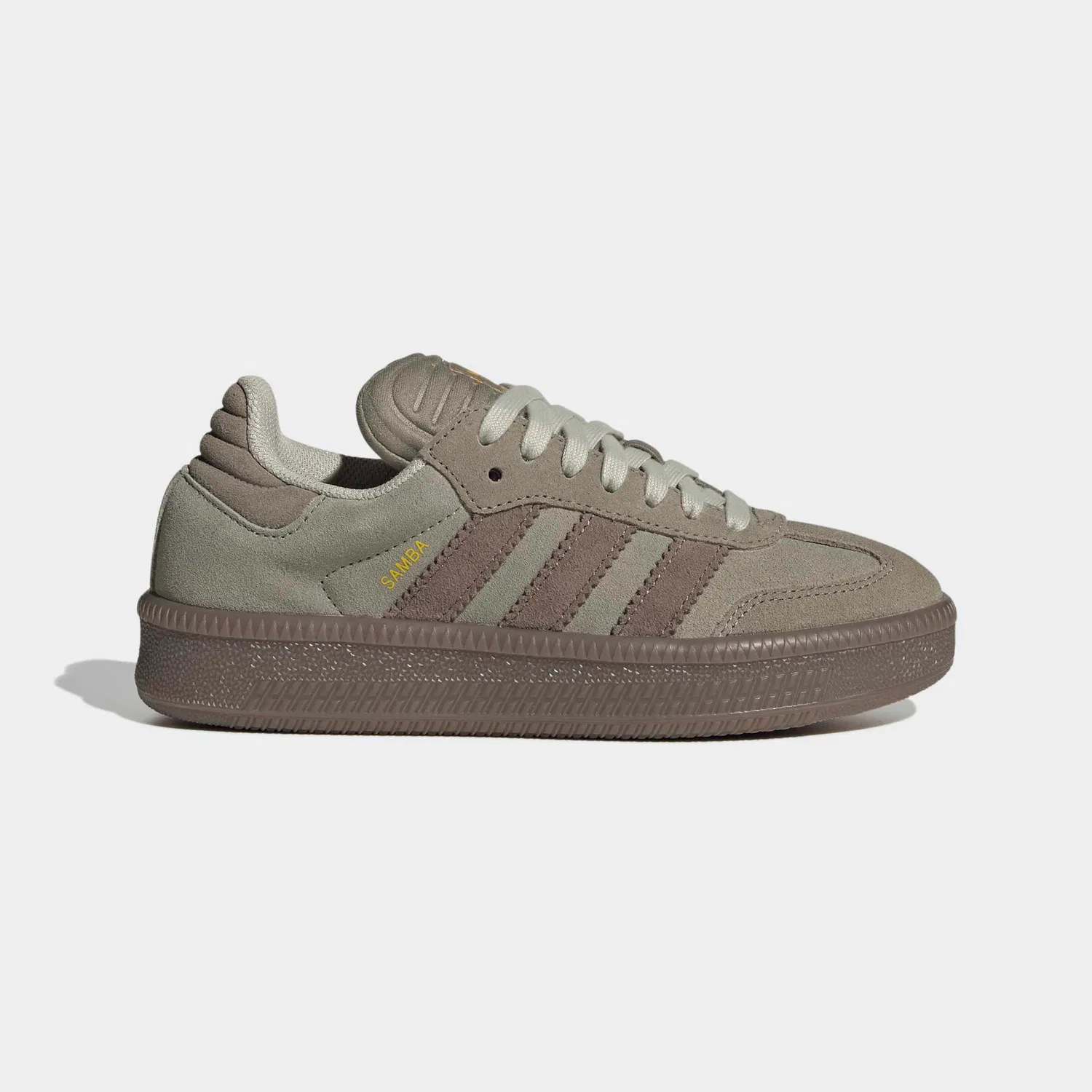 Детские кроссовки с замшевым верхом Samba XLG Adidas Originals, Silver Pebble/Earth Strata/Clay — фото 2
