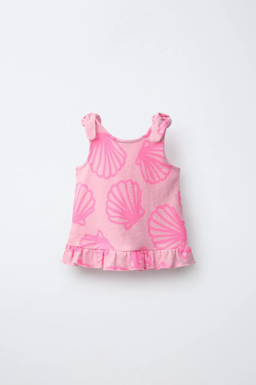 Футболка с неоновым узором "Неоновый узел на ракушке" ZARA, Neon Pink — фото 2