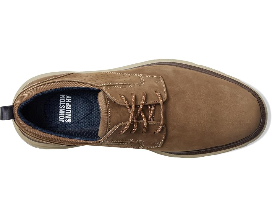 Мужские оксфорды Johnston & Murphy Jenkins Plain Toe, Taupe Nubuck — фото 2
