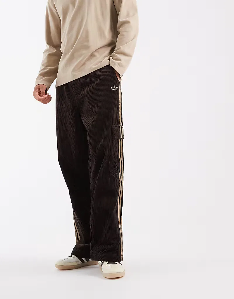 Брюки карго Adicolor Adidas Originals, светло-кофейный
