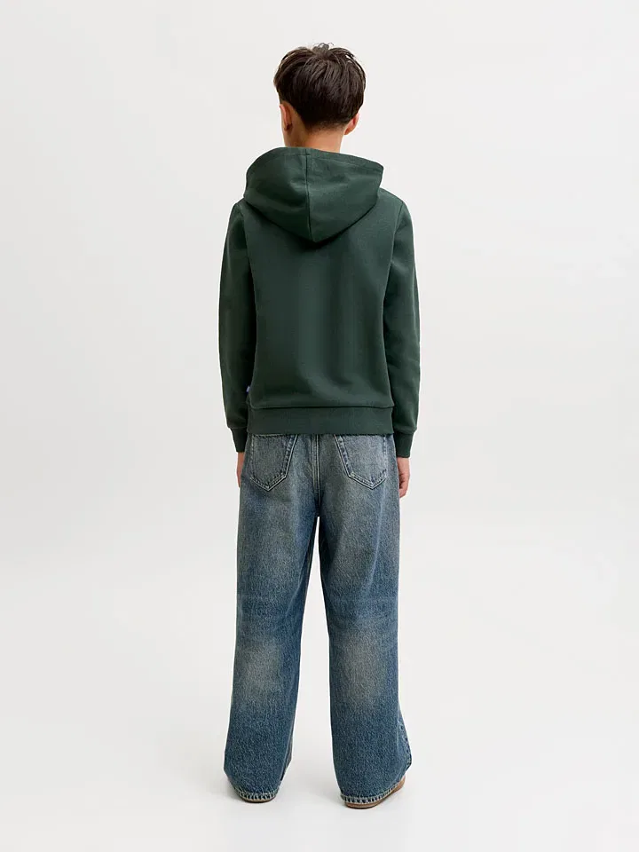 Худи с капюшоном Jack & Jones Junior, темно-зеленый — фото 3