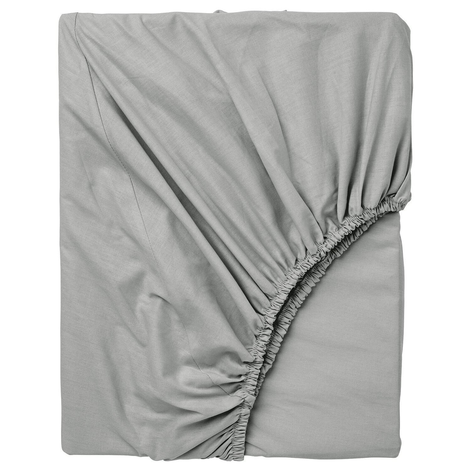 

Простыня натяжная Ikea Dvala, 160x200 см, светло-серый