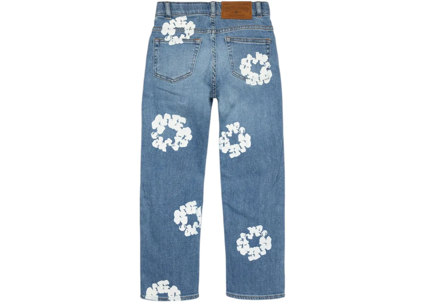 Детские джинсы с принтом Cotton Wreath Denim Tears, Light Indigo — фото 2