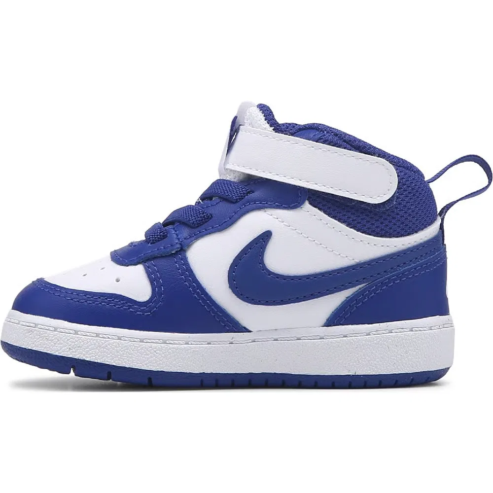 Детские кроссовки Kids' Court Borough Mid 2 High Top для малышей Nike, Blue/White — фото 3