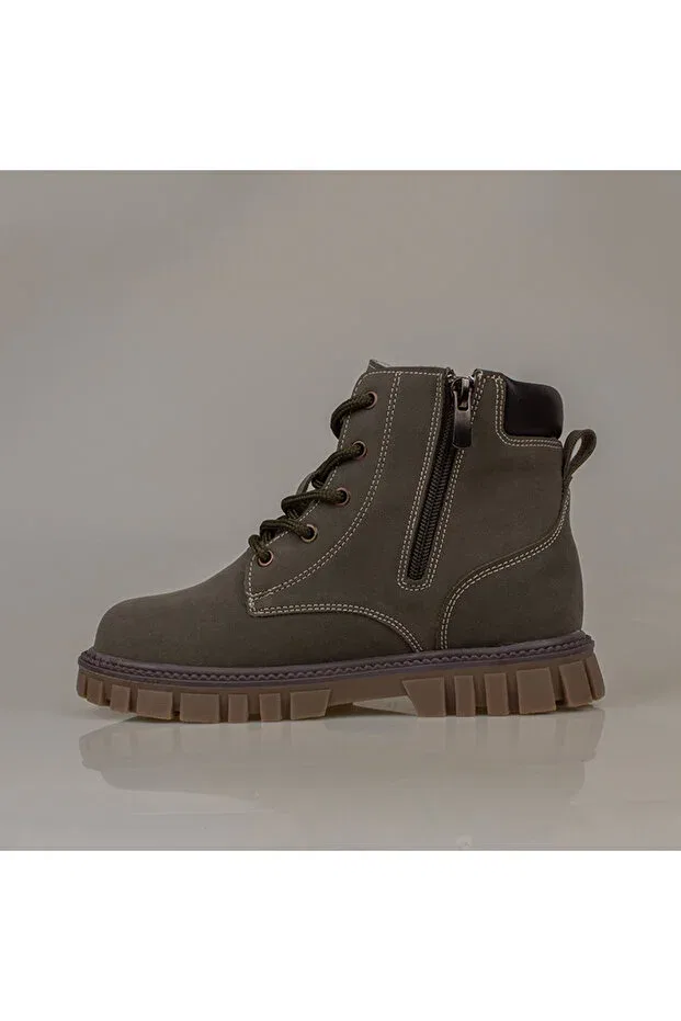 Детские ботинки для девочек на плоской подошве Pepino Kids, Khaki — фото 3