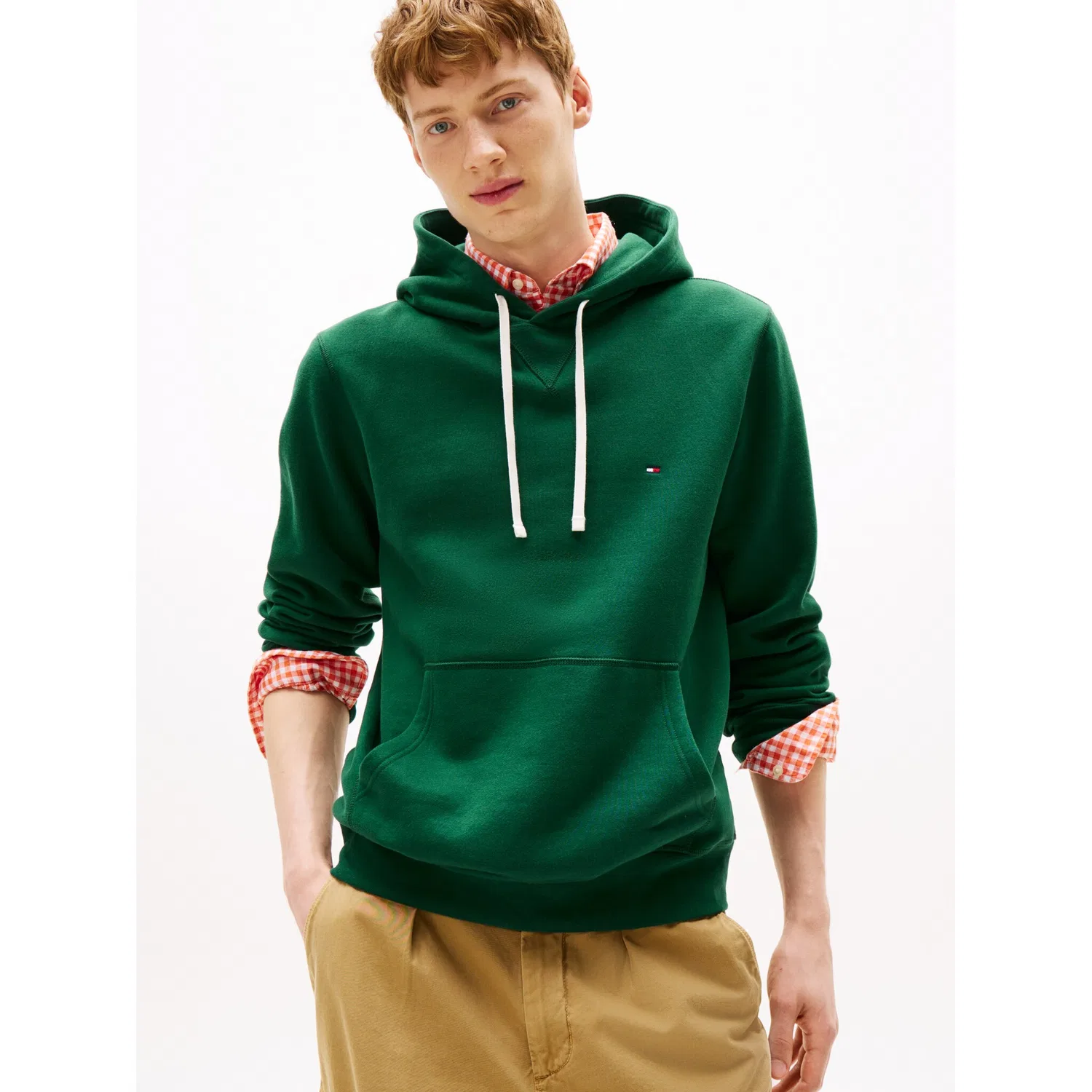 Мужской худи из флиса с капюшоном Tommy Hilfiger, Ornamental Green