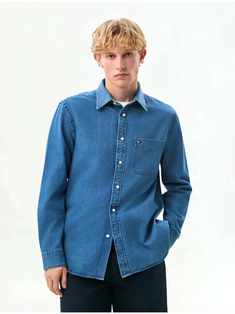 Джинсовая рубашка Regular Fit TOMMY HILFIGER, Blue