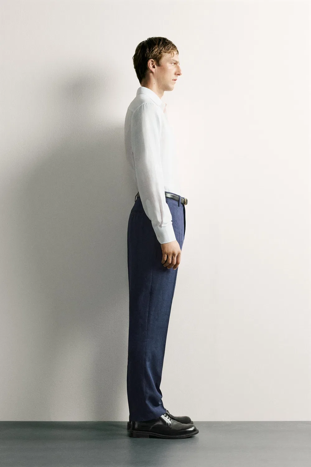Рубашка из льна и лиоцелла, стандартного кроя. ZARA, White — фото 4