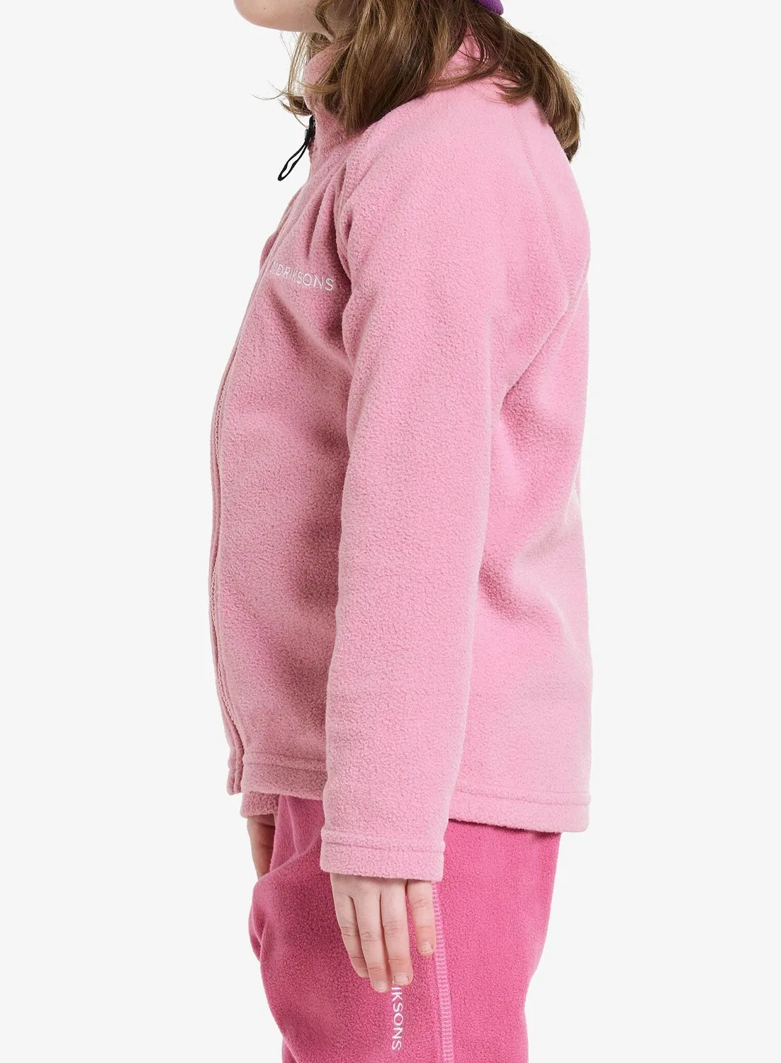 Детский флисовый свитер с молнией Didriksons Monte 10, Rosa — фото 3