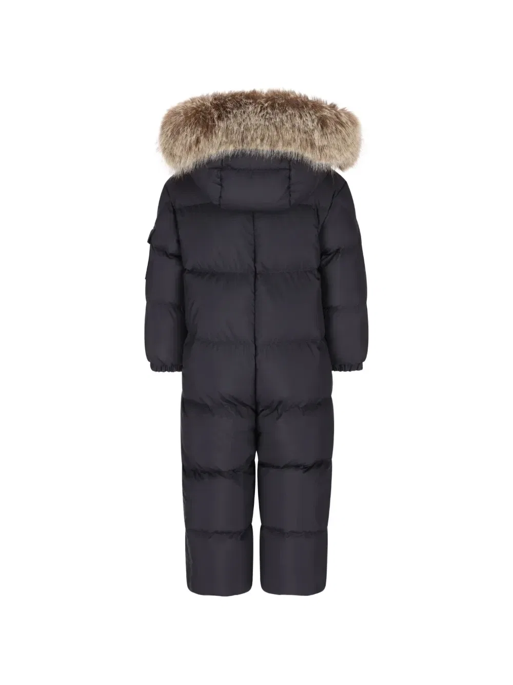 Пуховой комбинезон с капюшоном Yorick Moncler Enfant, синий — фото 2