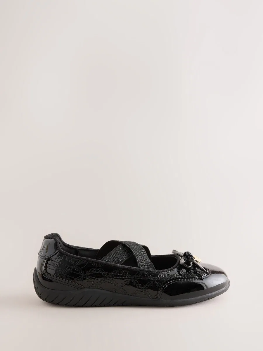 Балетки Baker by Ted Baker 'Back to School' черного цвета — фото 3