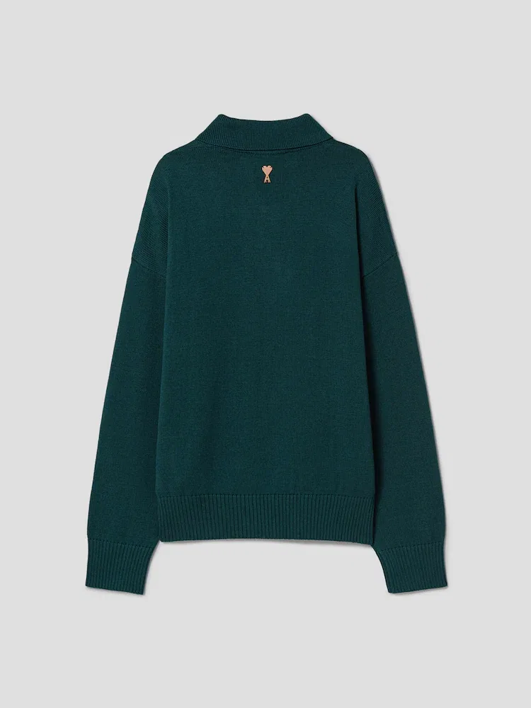 Свитер Polo Boxy от AMI PARIS, Green — фото 2