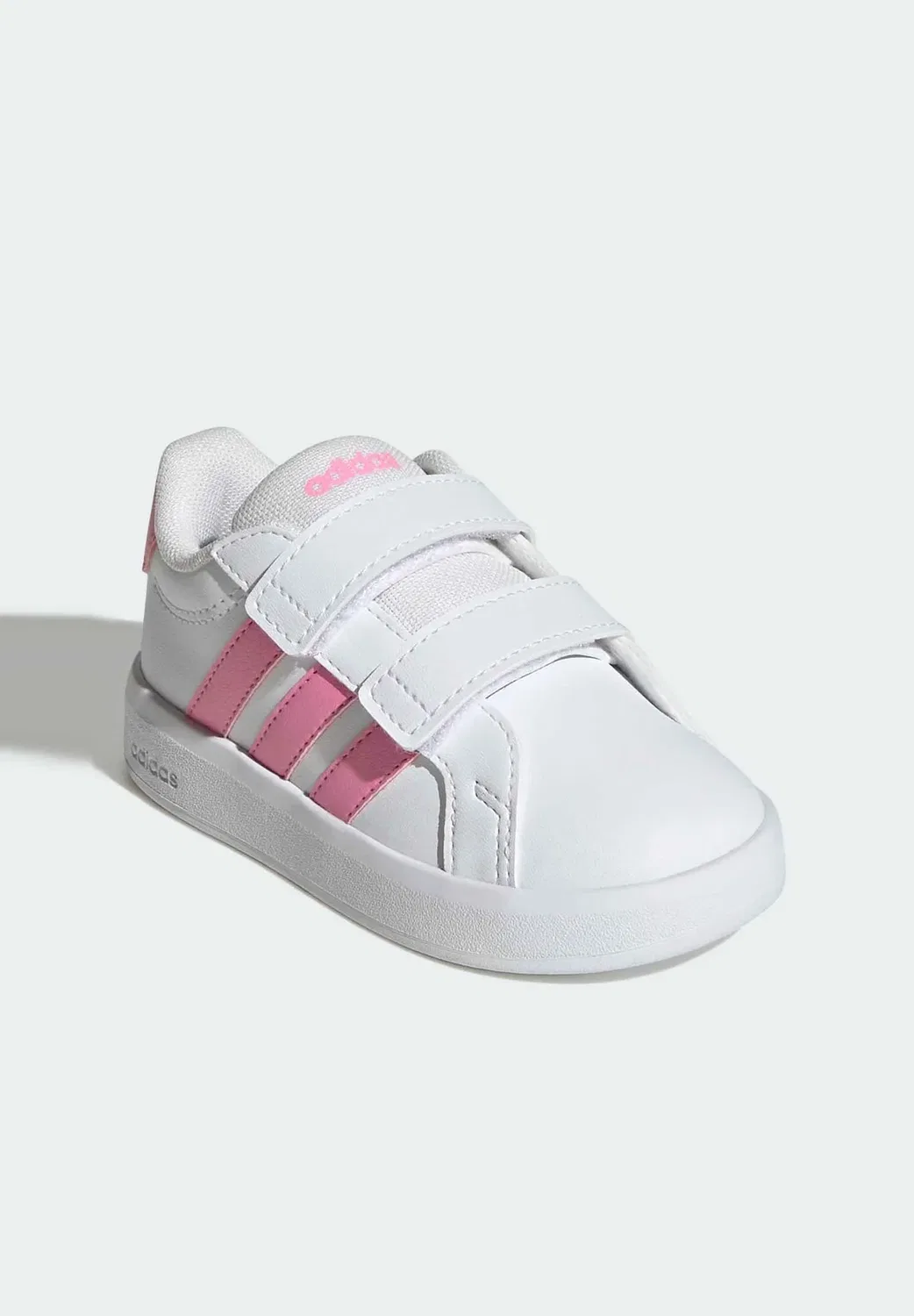 Детская обувь Grand Court Infants Adidas Sportswear, Cloud White Bliss Pink Bliss Pink — фото 2
