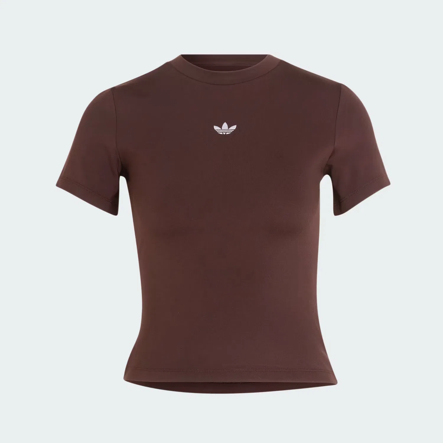 Женская футболка облегающего кроя Essentials Adidas Originals, Aurora Coffee — фото 4