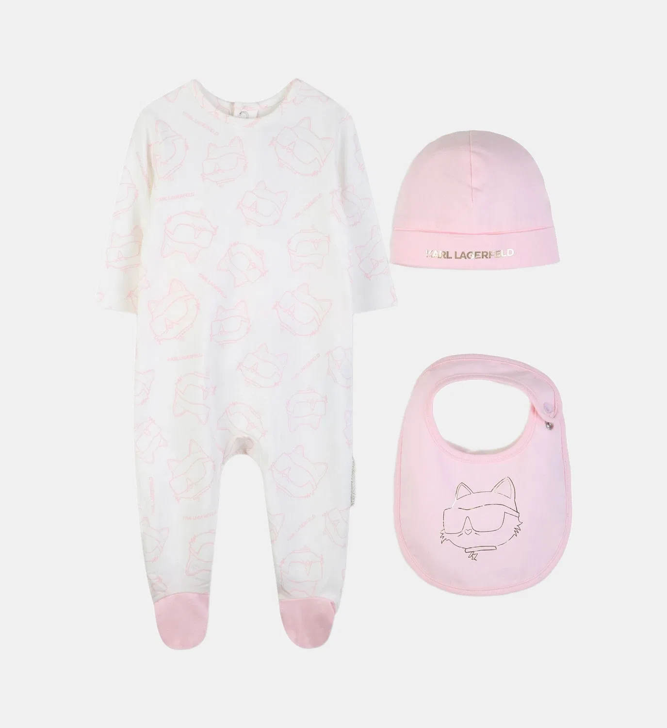 Комплект из 3 предметов KARL LAGERFELD KIDS, розовый
