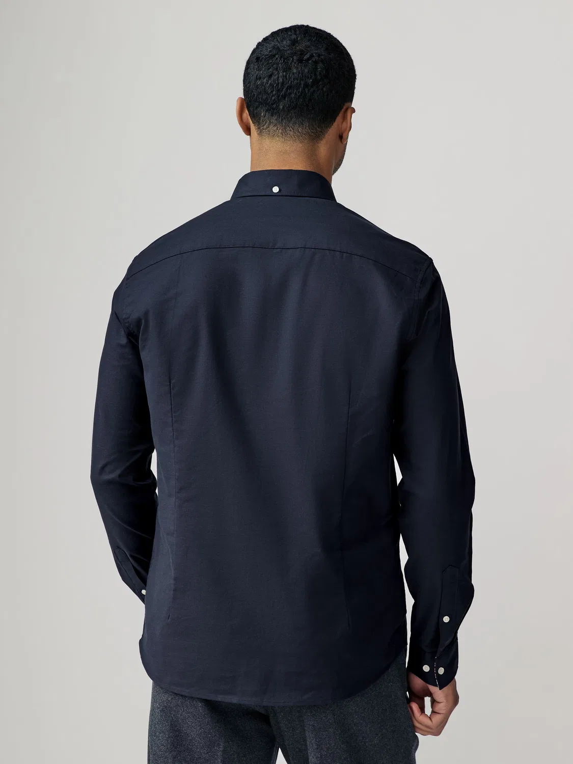 Рубашка оксфордская стрейч Next, Navy Blue — фото 3