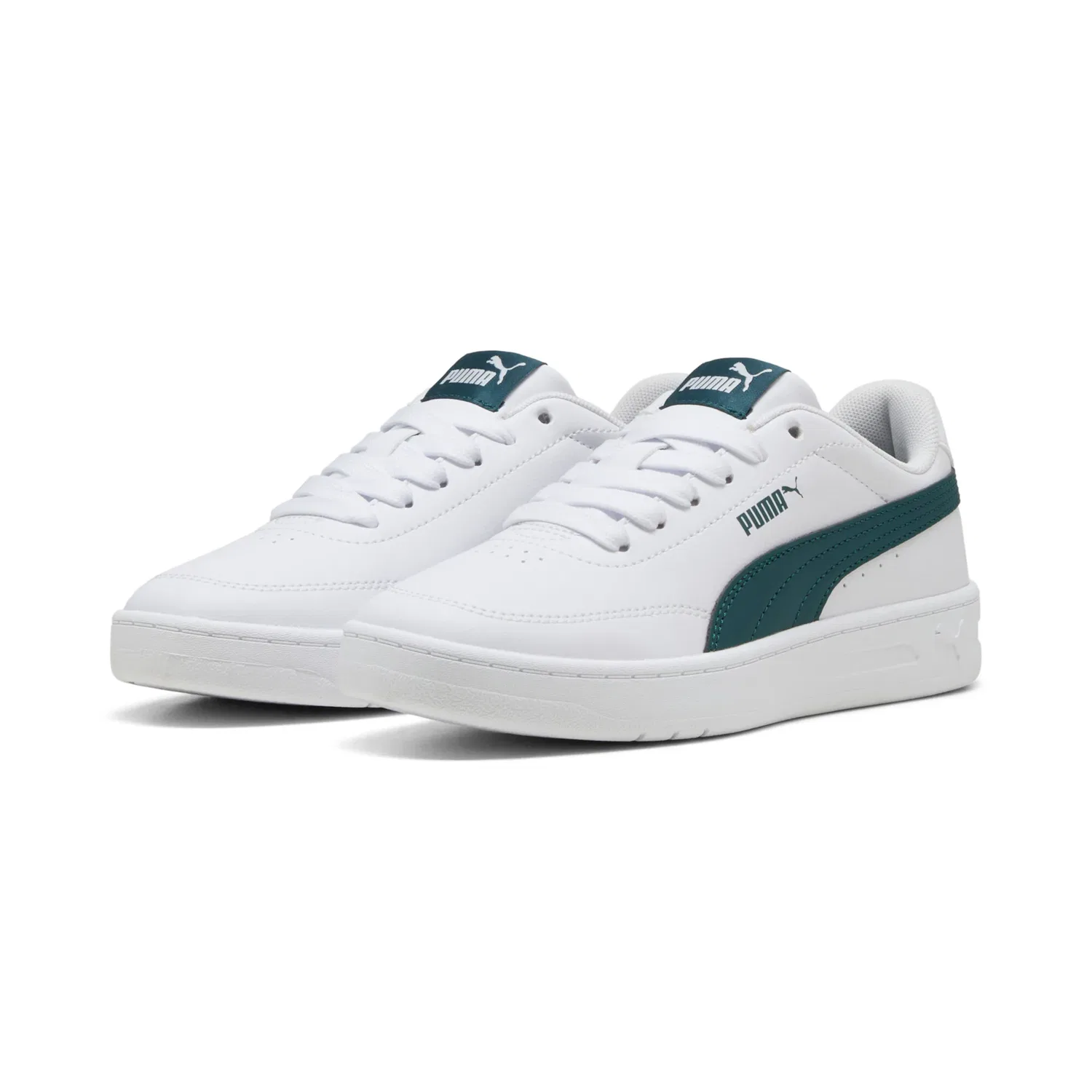 Детские кроссовки в теннисном стиле Court Classic Clean PUMA, White/Green