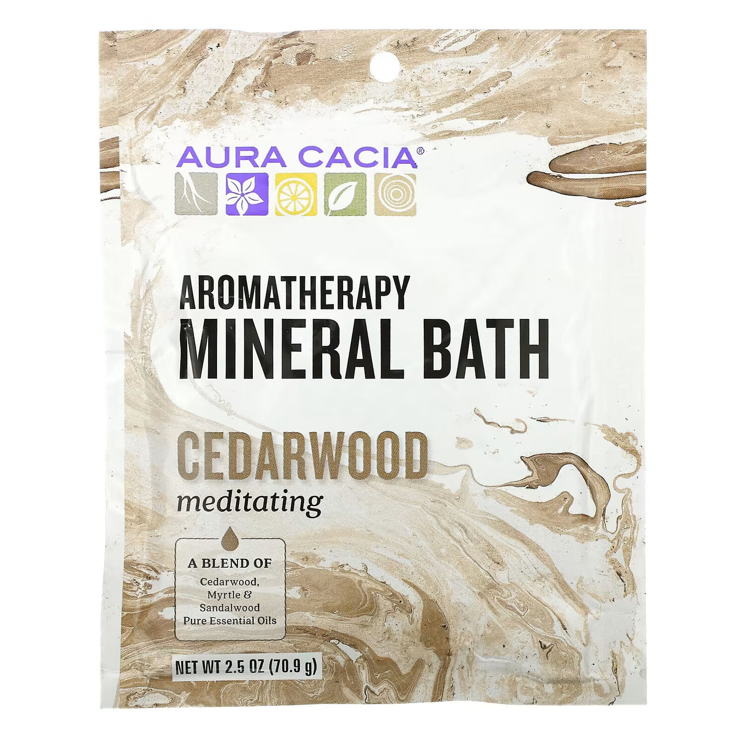 

Aura Cacia, ароматерапевтическое средство для ванны с микроэлементами, медитативный кедр, 70,9 г (2,5 унции)