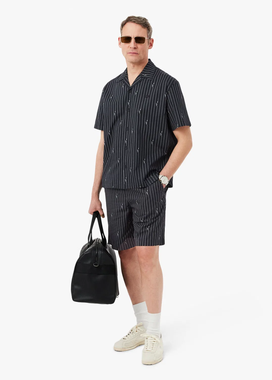 Шорты Lacoste Relaxed Fit, черный — фото 3