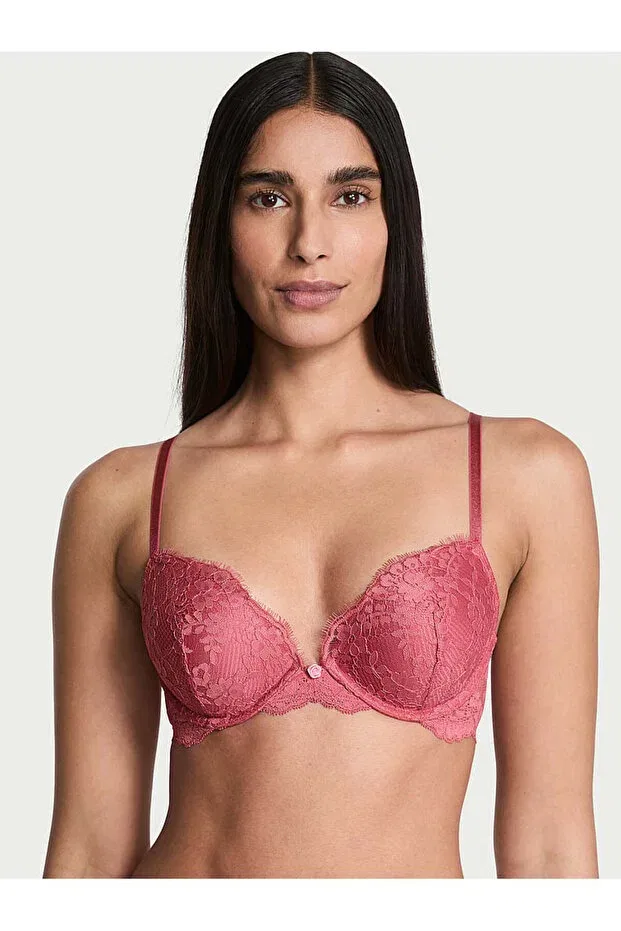 Женский кружевной бюстгальтер пуш-ап Victoria'S Secret, Coral