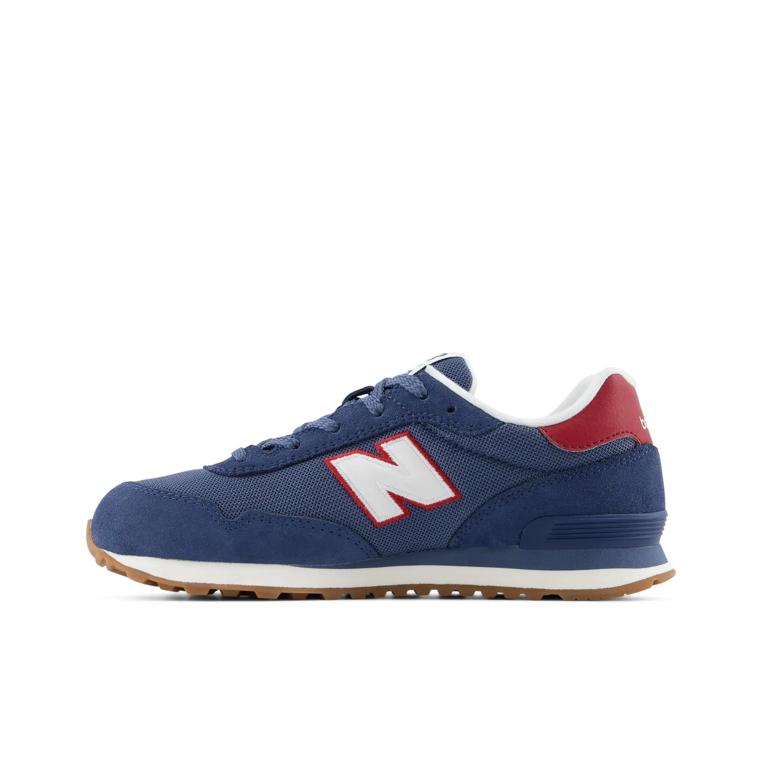 Детские кроссовки на шнуровке 515 New Balance, Navy/Red — фото 2