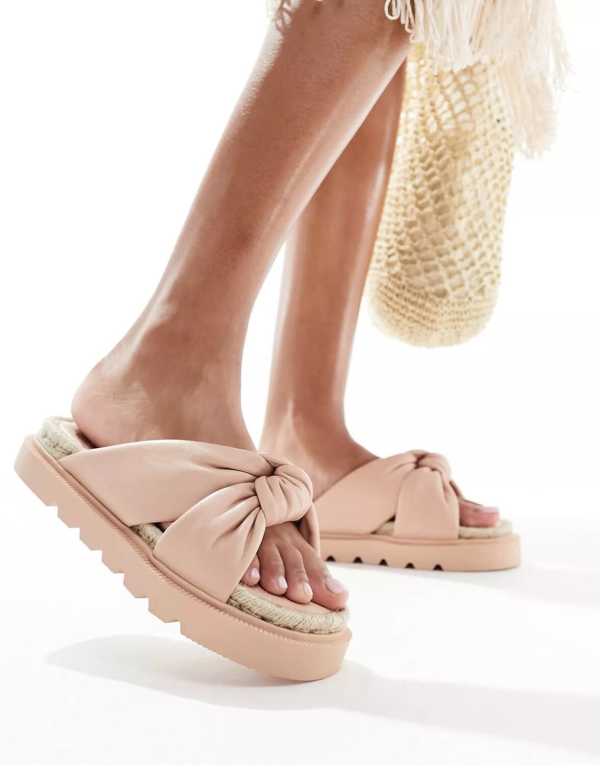 

Шлепанцы Asos Design Jemima Cross Strap, розовый