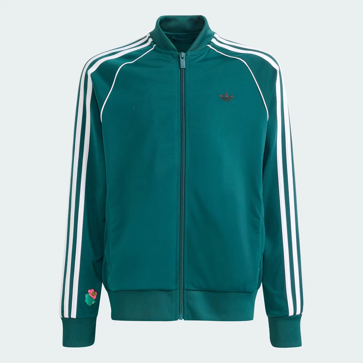 Детская спортивная куртка свободного кроя SST Loose Track Top Adidas Originals, Rich Green/White
