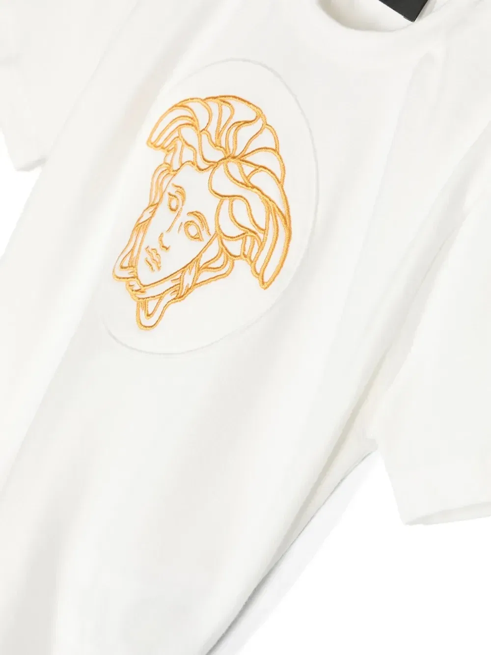 Футболка с вышивкой Medusa Versace Kids, белый — фото 3