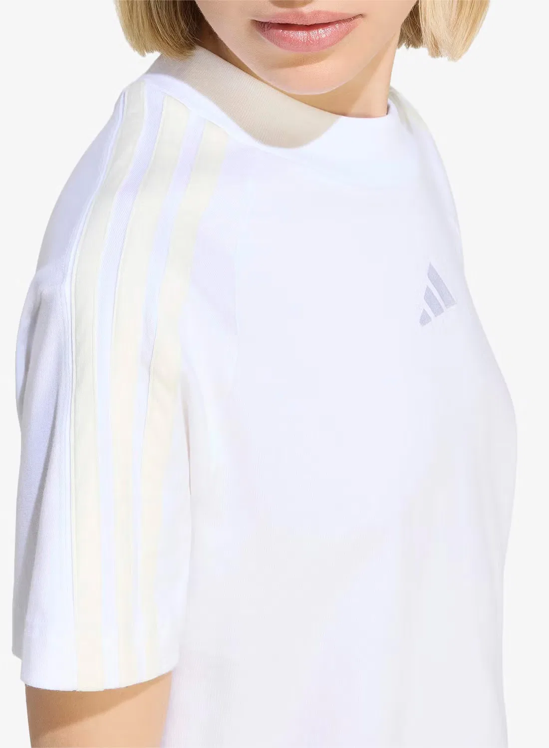Футболка с принтом 3-Stripes Adidas, белый — фото 4