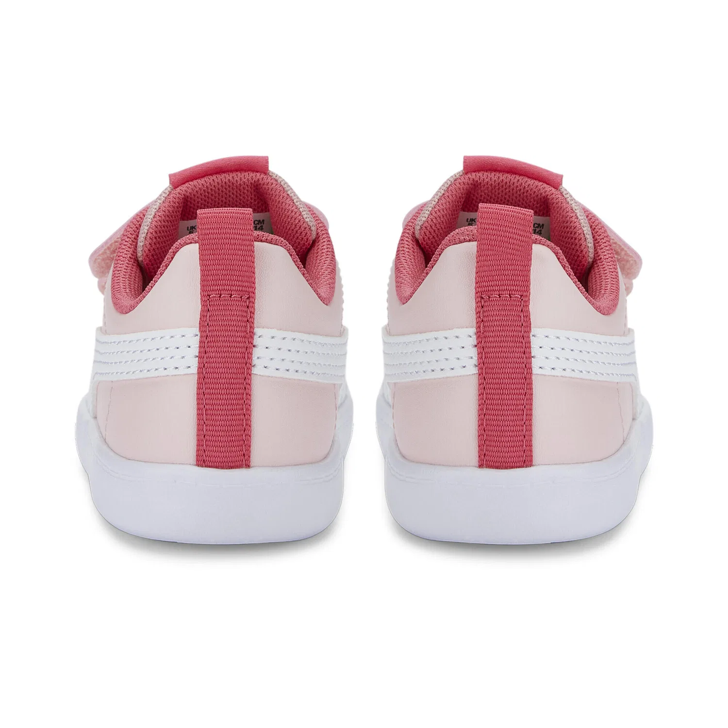 Детские кроссовки с закрытыми липучками Courtflex V2 Puma, Rosa Weiss — фото 2