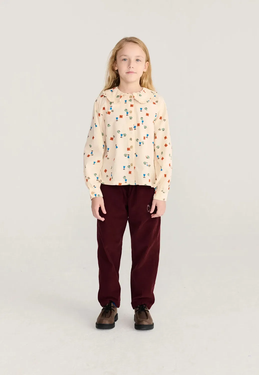 Блоссом - блузка на пуговицах Bobo Choses, Off-White