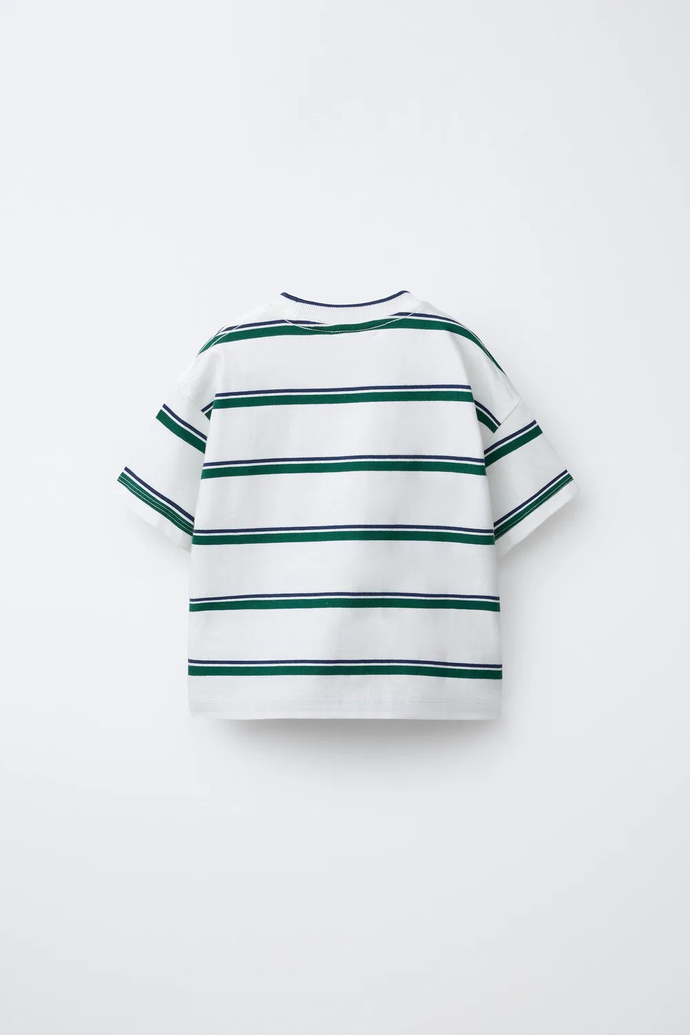 Полосатая футболка ZARA, Green — фото 2