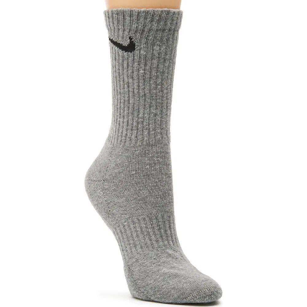 Набор из 6 пар средних повседневных мягких носков средней высоты Nike, White/Grey/Black — фото 2