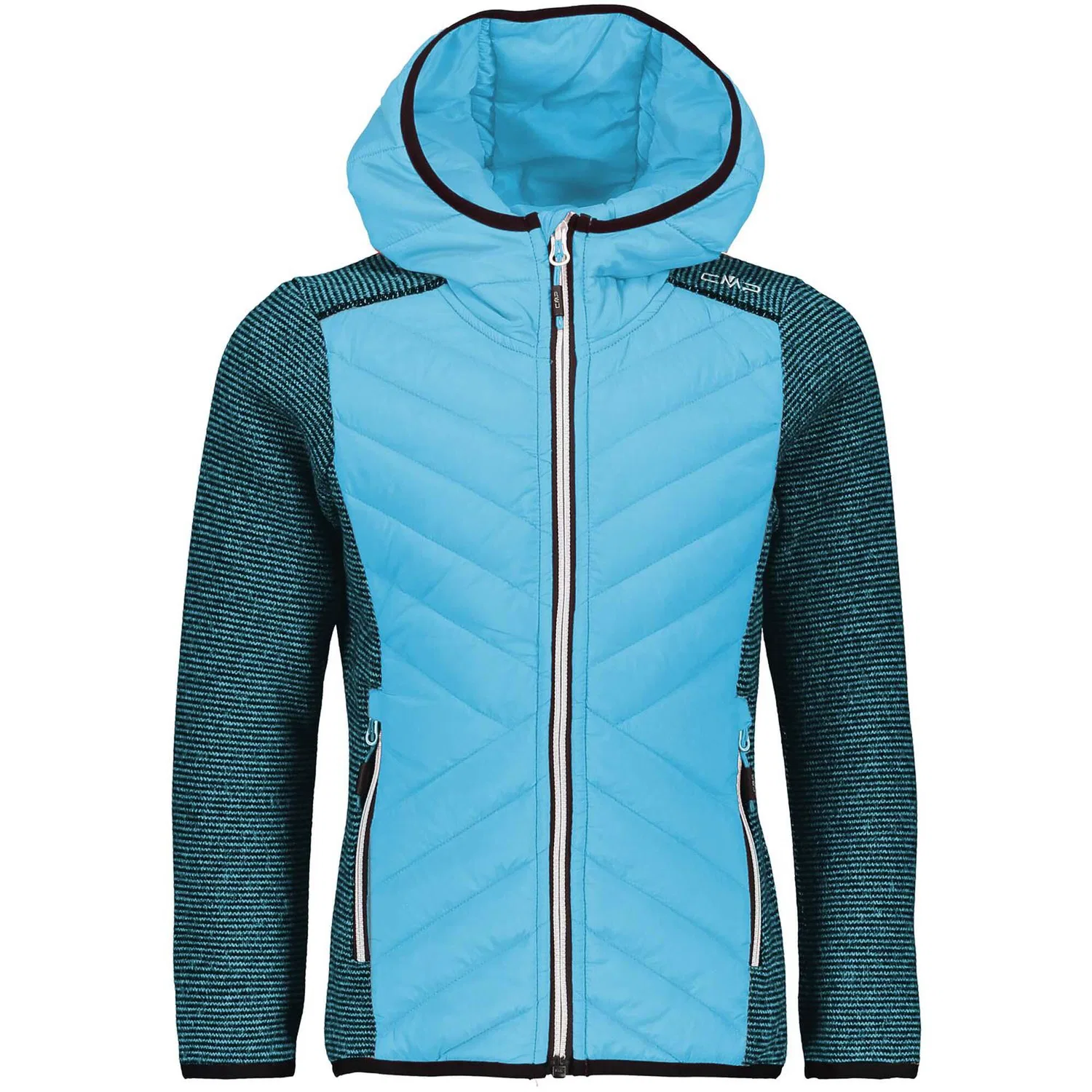 Детская куртка для девочек с капюшоном Girl Jacket Fix Hood Hybrid Cmp, Turkis Pastellblau