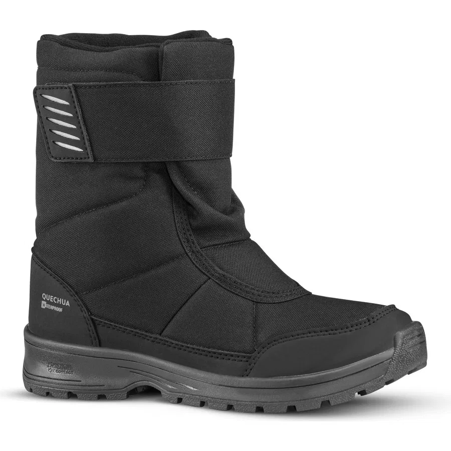 Детские зимние ботинки с мембраной Snowcontact Quechua SH100 Decathlon, Черный
