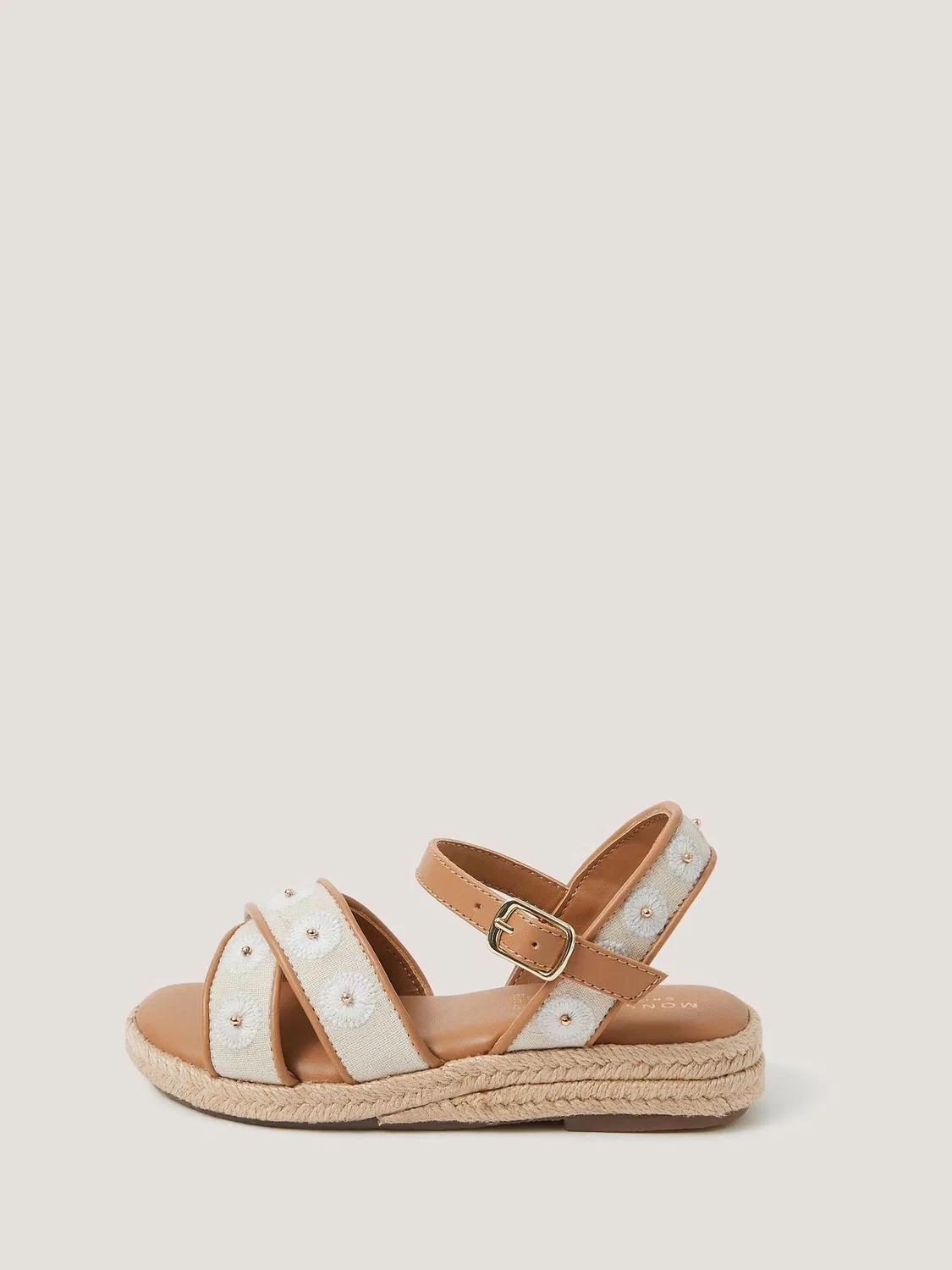 Сандалии на танкетке Monsoon Natural Floral Espadrille Wedge, Natural — фото 2