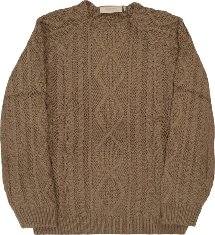 

Джемпер Fear of God Essentials Cable Knit 'Wood', коричневый