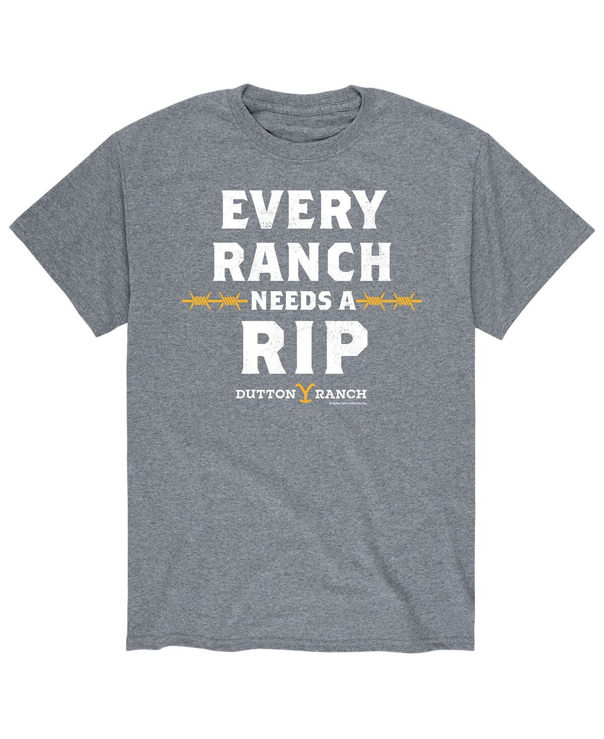 

Мужская футболка yellowstone every ranch needs a rip AIRWAVES, серый